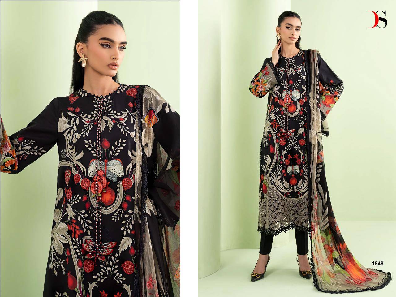 MARIA B. Mprint-6  by DEEPSY SUITS 1941 TO 1948 SERIES Pakistani Stylish Embroidered Pure Cotton Dresses At Wholesale Price